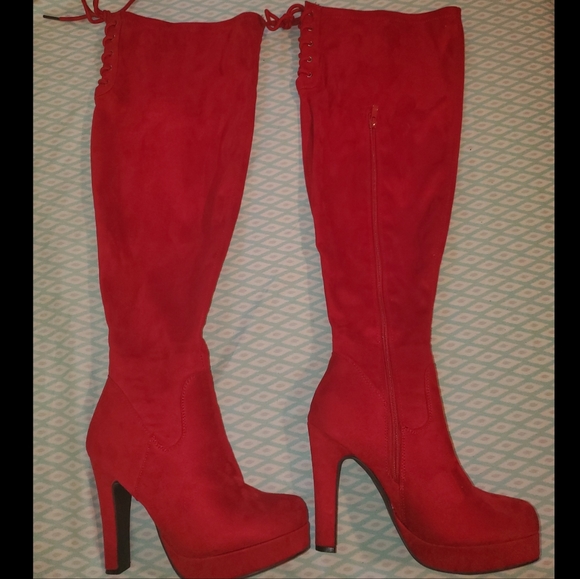 torrid | Shoes | Torrid Red Suede Over 
